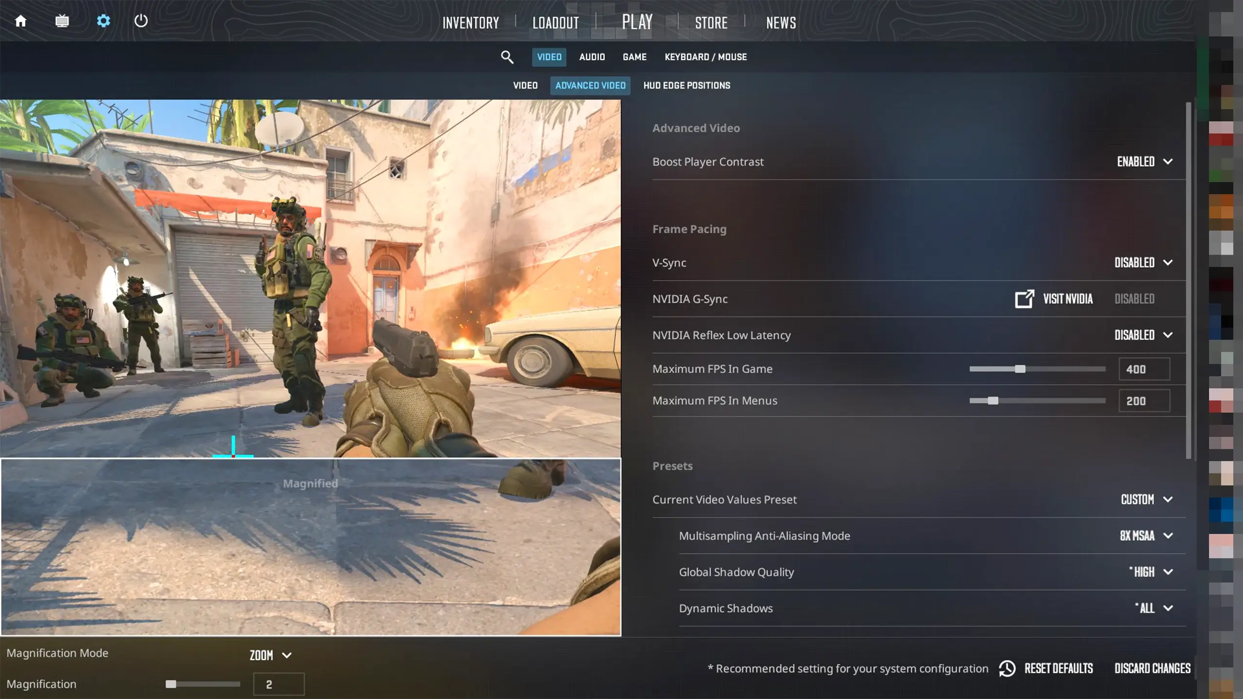 Donk Video Settings 1