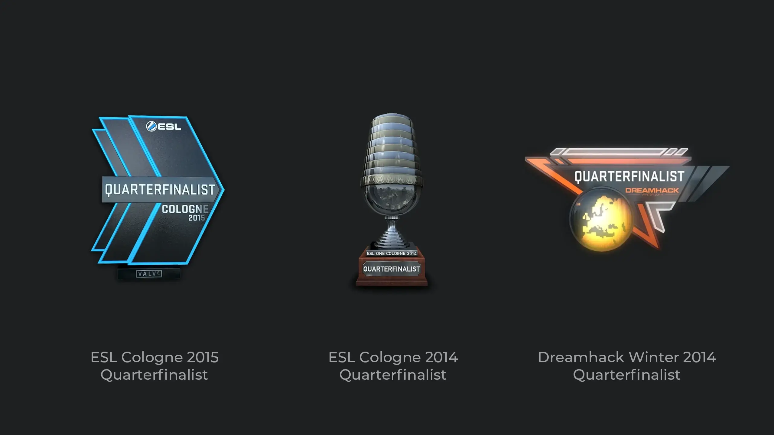 Major Trophies from 2013-2015