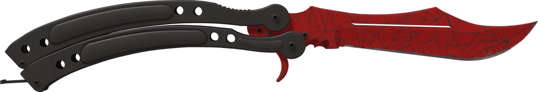★ Butterfly Knife | Crimson Web (Minimal Wear)